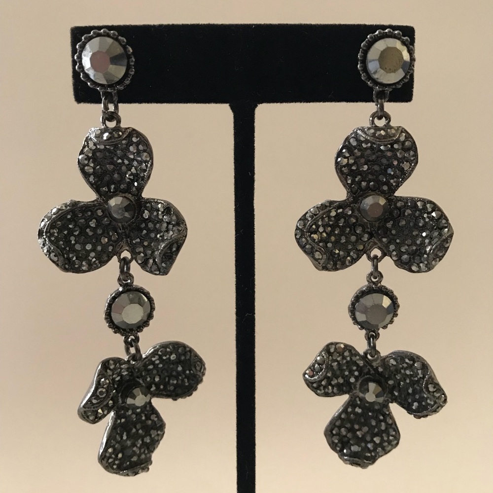 Long Dangle Floral Earrings